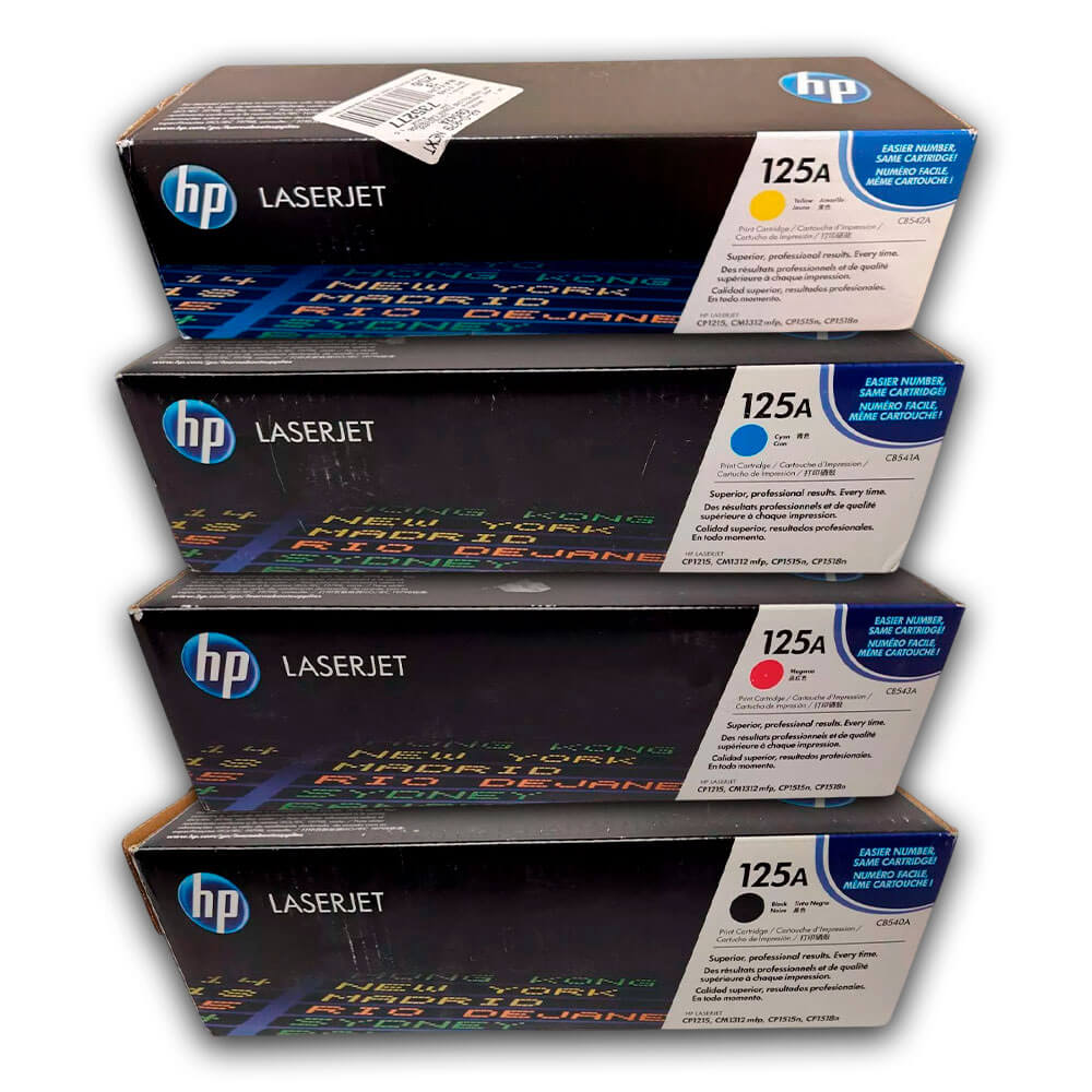 Juego de Toner HP 125A CYMK CP1210, CP1515n, CP1217 Original