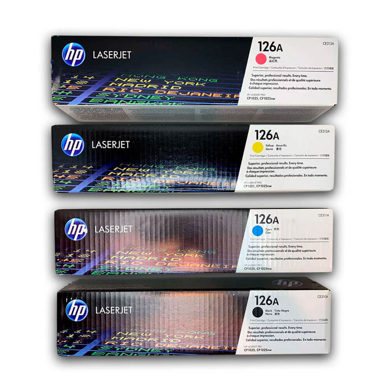 Juego de toner HP 126A CYMK CP1020, CP1025nw, M175nw Original