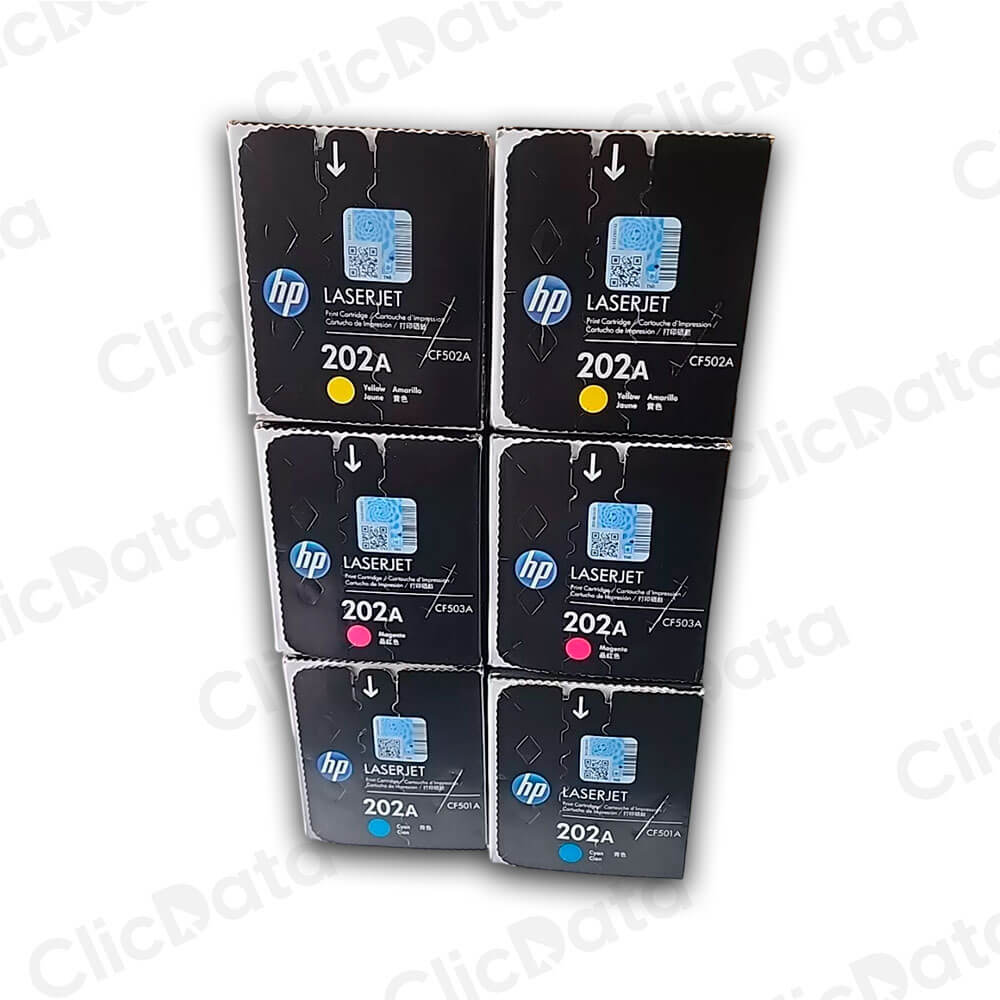 Juego de toner HP 202A Negro y Colores M281fdw, M280nw Original