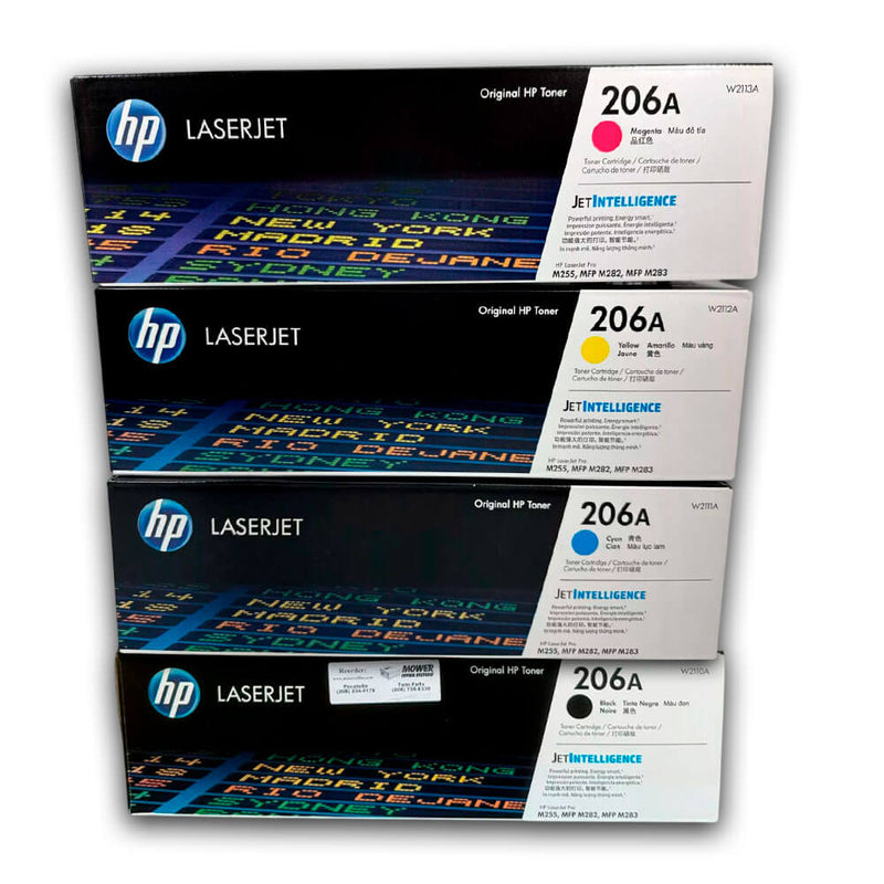 Juego de toner HP 206A Negro y Colores M283fdw, M255dw Original