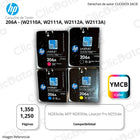 Juego de toner HP 206A Negro y Colores M283fdw, M255dw Original