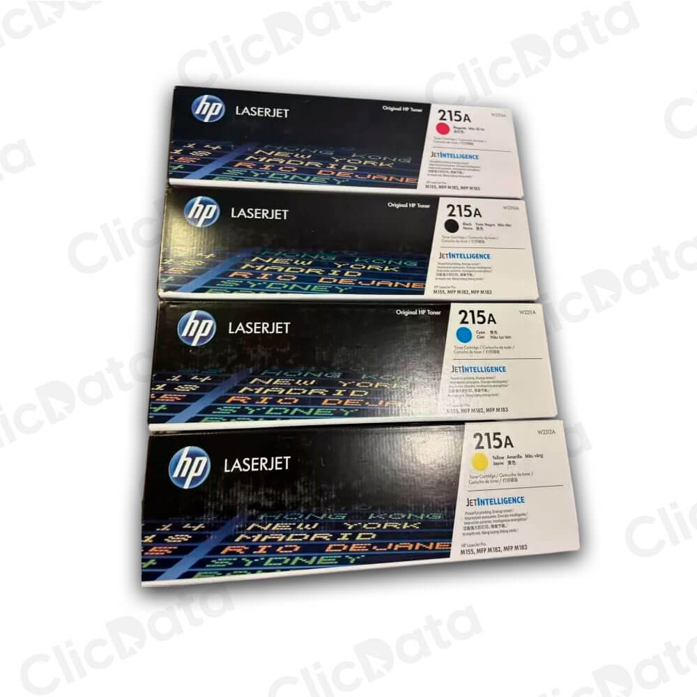 Juego de toner HP 215A Negro y Colores M182nw, M183fw Original