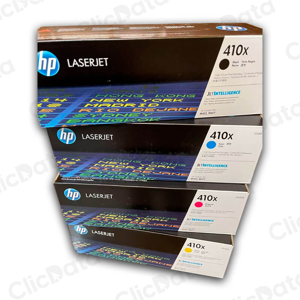 Juego de toner HP 410X Negro y Colores M477fdn, M377dw Original