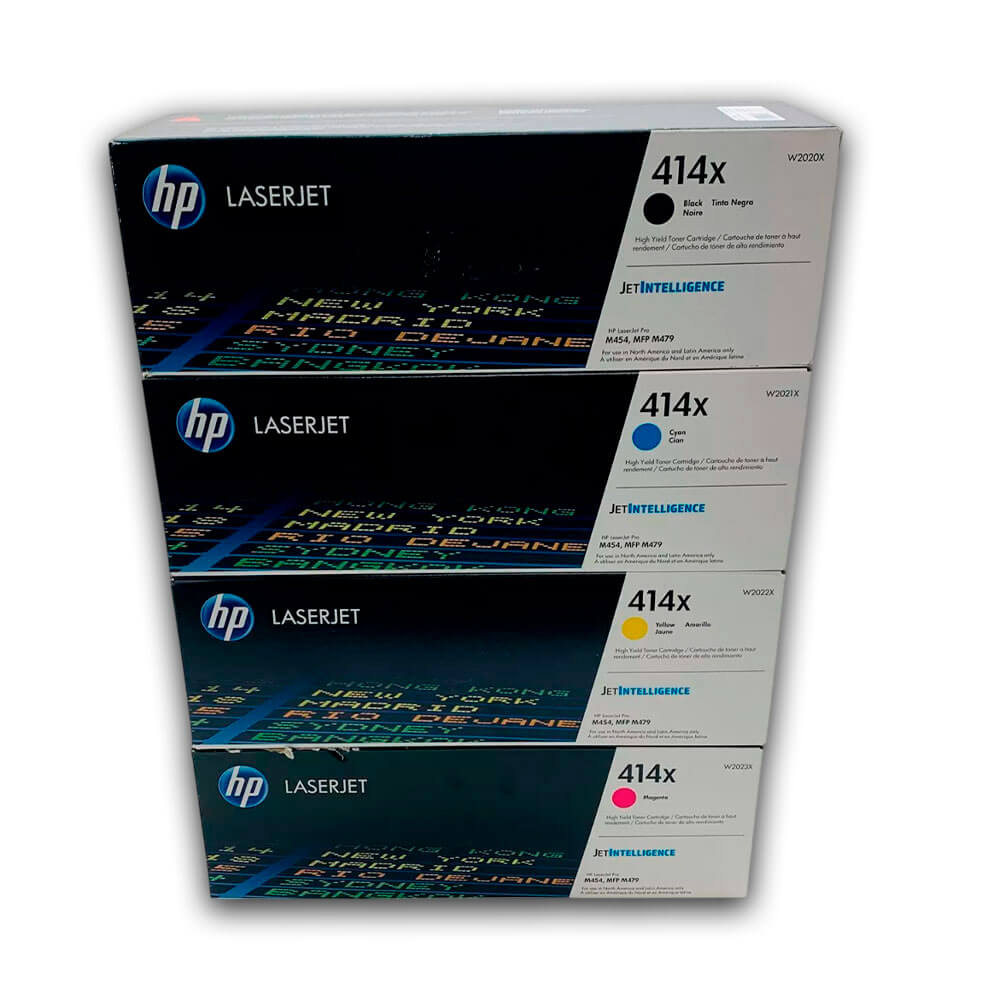 Juego de toner HP 414X Negro y Colores M454dw, M479dw Original