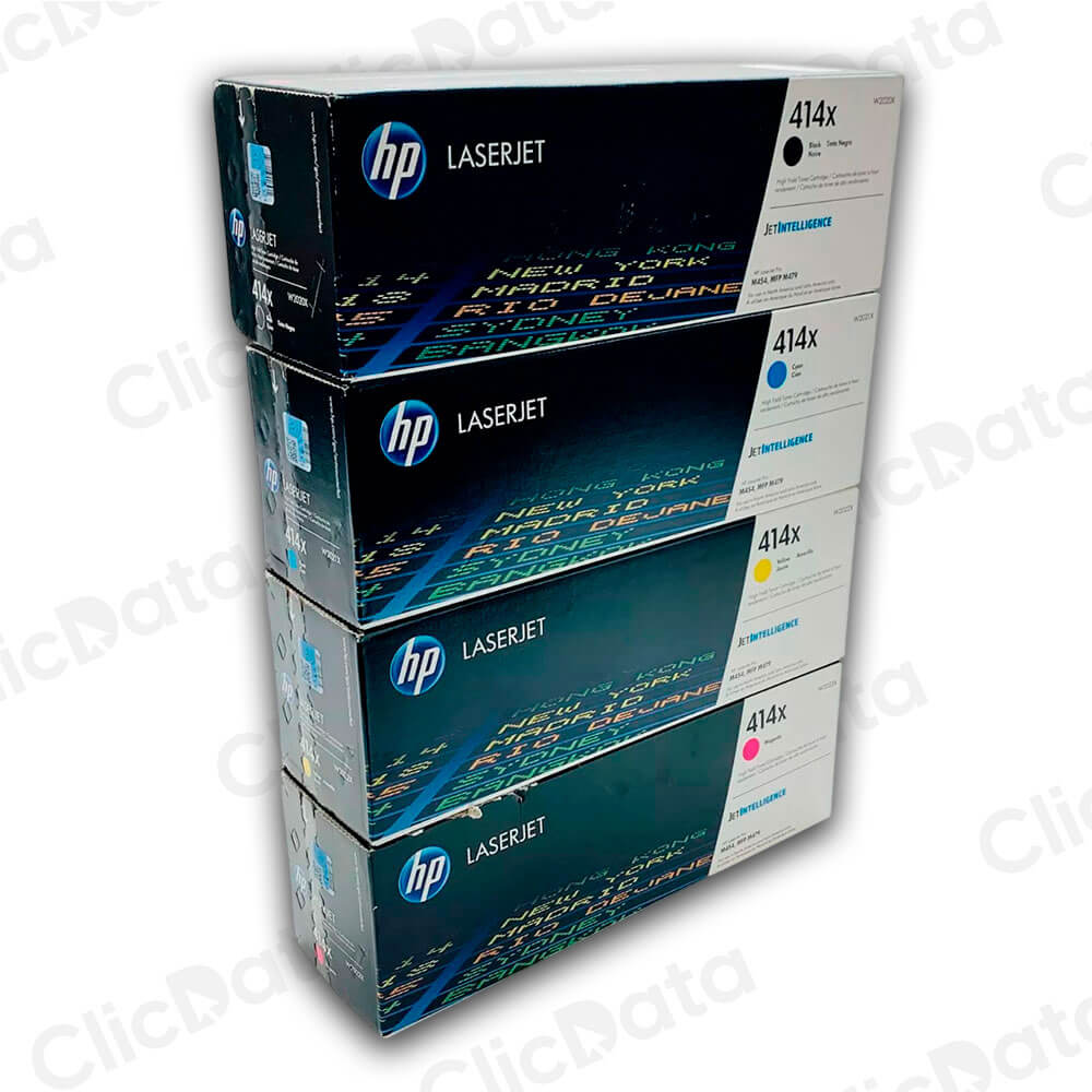 Juego de toner HP 414X Negro y Colores M454dw, M479dw Original