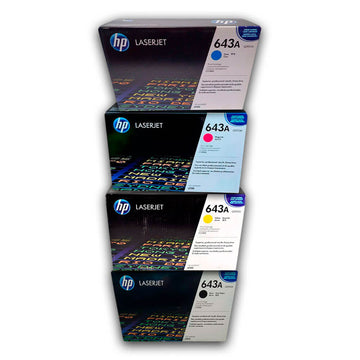 Juego de toner HP 643A Negro y Colores 4700dn, 4700dtn Original