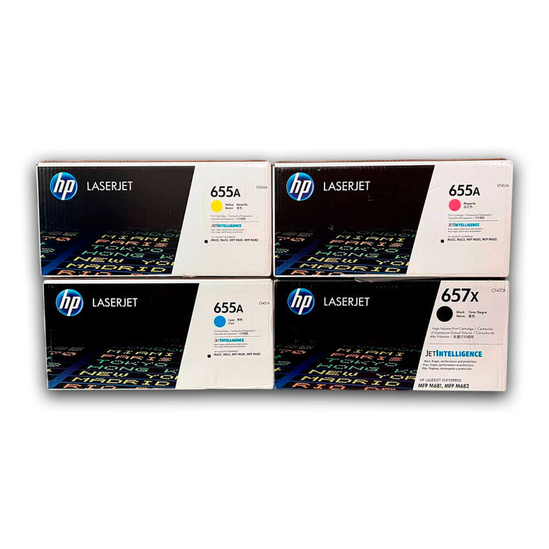 Juego de toner HP 655A Negro y Colores M681dh, M682z Original