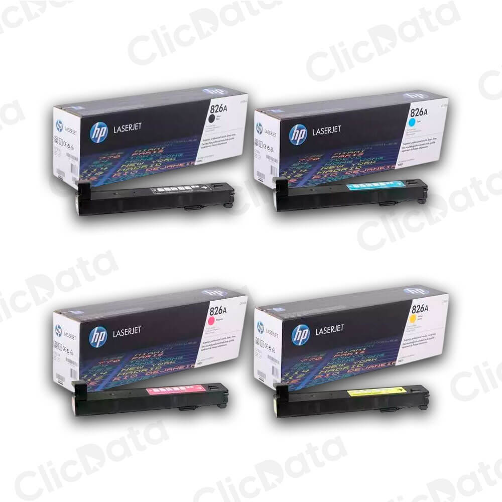 Juego de toner HP 826A Negro y Colores M855xh, M855x Original