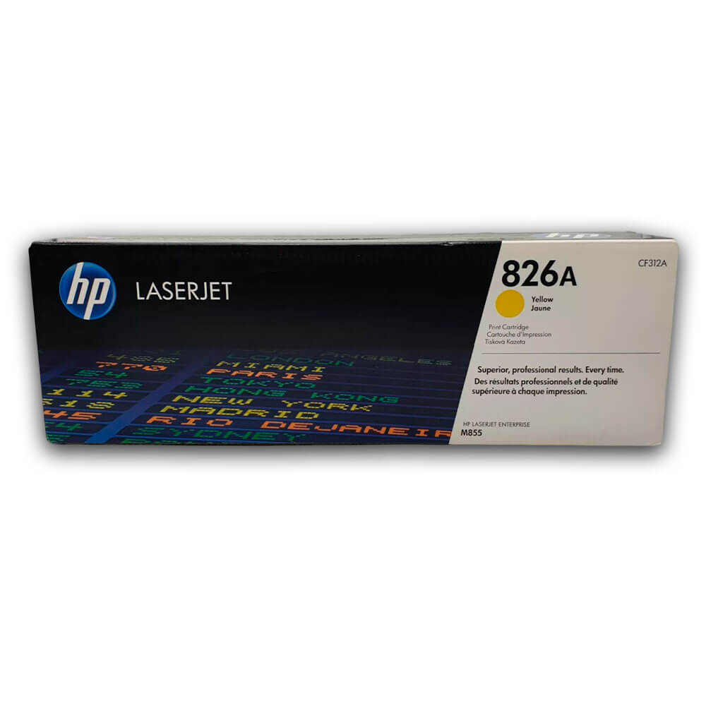 Toner Hp 826A Yellow Cf312A 31,500 Pág. M855xh, M855dn Original
