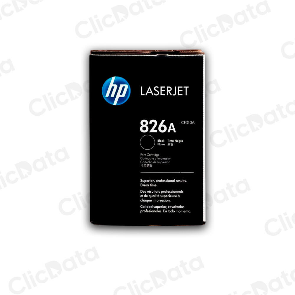 Toner Hp 826A Black Cf310A 29,000 Pág. M855xh, M855dn Original