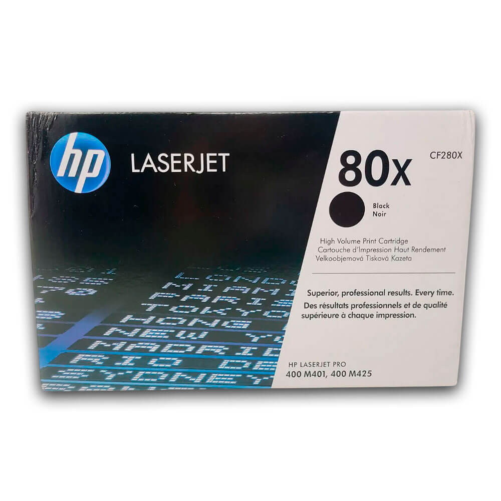 Toner HP 80X Negro Cf280X 6.900 Pág. pro 400, M401 Original