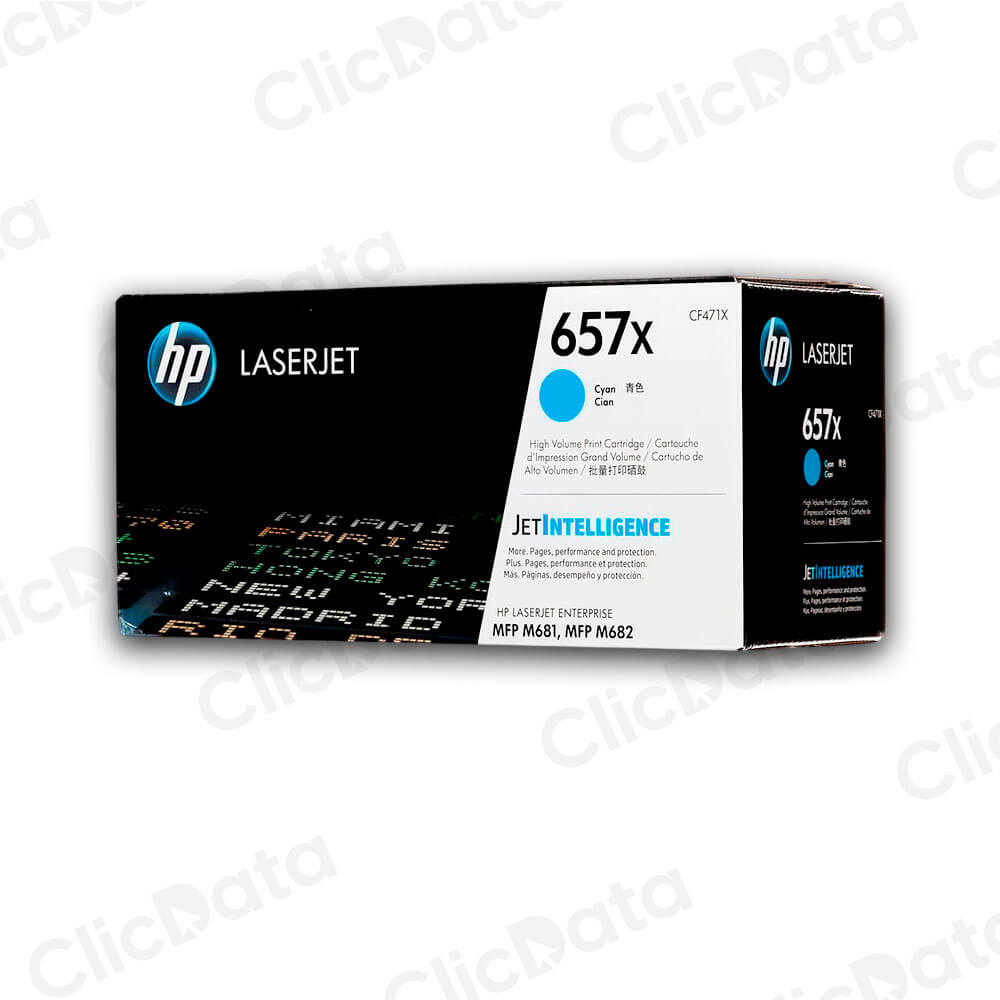 Toner Hp 657X Cyan Cf471X 23,000 Pág. M681f, M681z Original