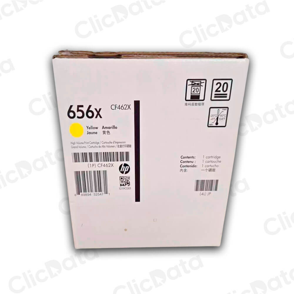 Toner Hp 656X Yellow Cf462X 22,000 Pág. M653dn, M652dn Original