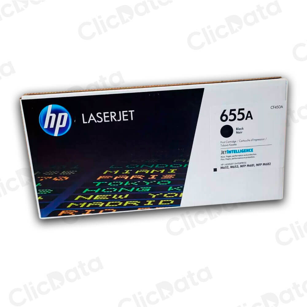 Toner Hp 655A Negro CF450A 12.500 Pág. M653dn, M682 Original