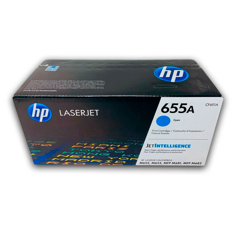 Toner Hp 655A Cyan Cf451A 10.500 Pág. M681dh, M682 Original