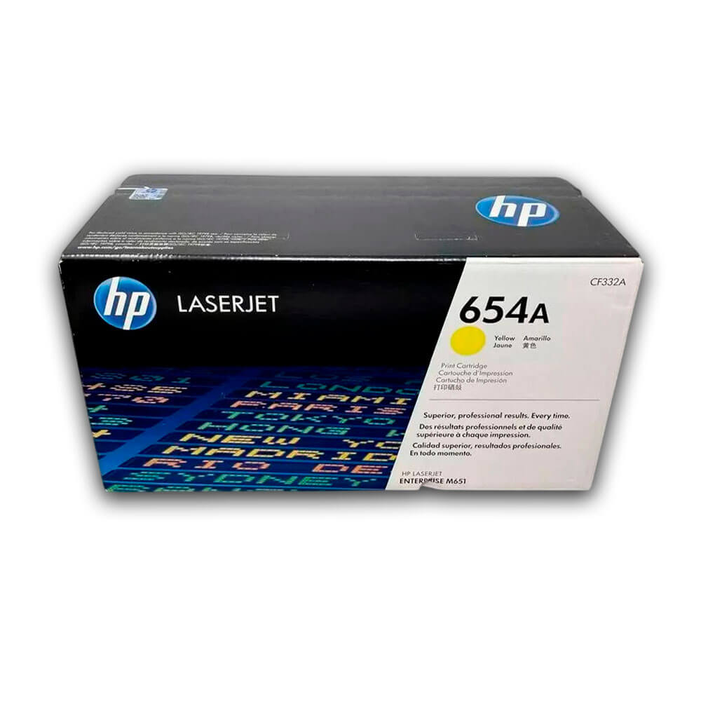 Toner HP 654A Yellow CF332A 15,000 Pág. HP M651dn, M651n Original