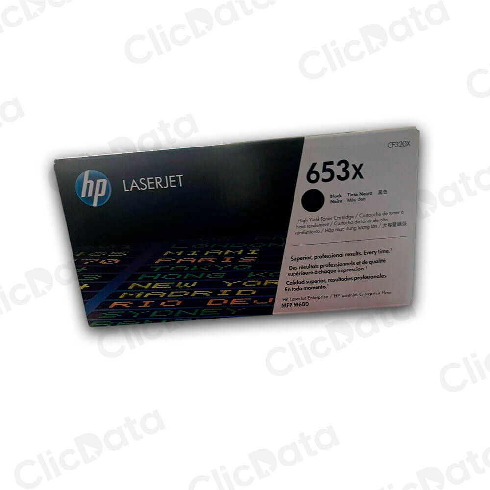 Toner Hp 653X Negro Cf320X 21,000 Pág. M651dn, M680DN Original