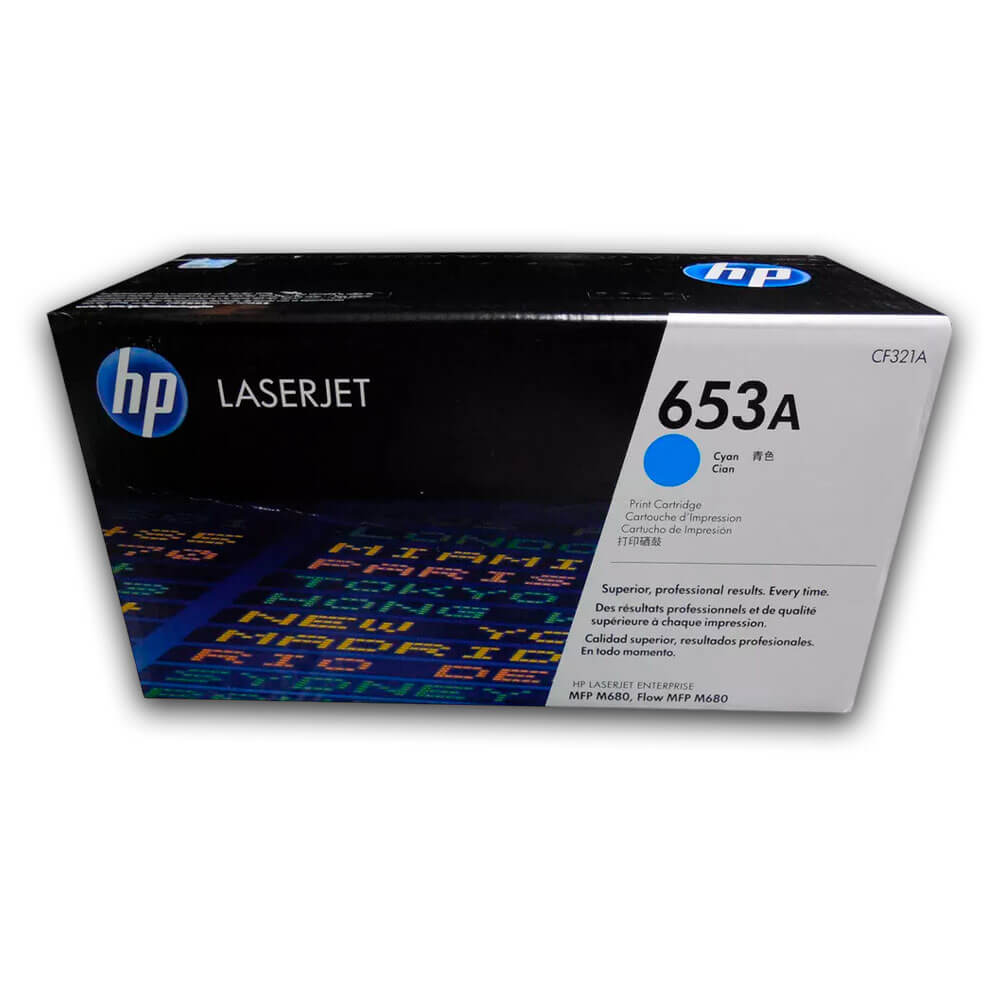 Toner Hp 653A Cyan Cf321A 16,500 Pág. M680f, M680dn Original