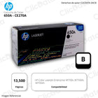 Toner Hp 650A Negro Ce270A 13,500 Pág. M750dn Original