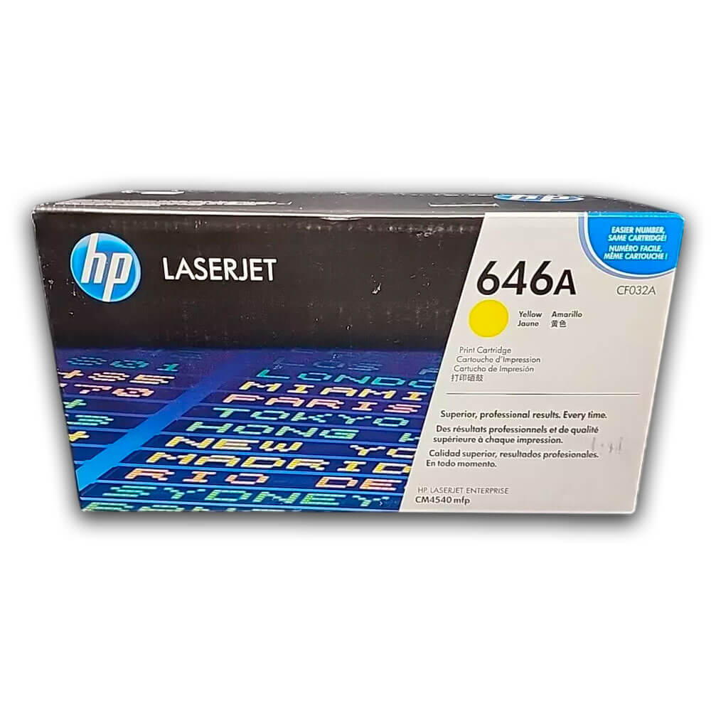 Toner Hp 646A Yellow CF032A 12.500 Pág. HP CM4540F MFP Original