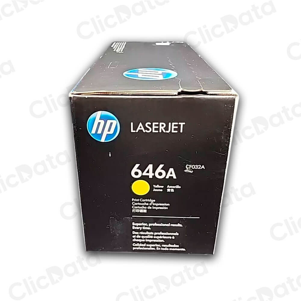 Toner Hp 646A Yellow CF032A 12.500 Pág. HP CM4540F MFP Original