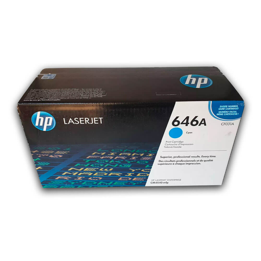 Toner Hp 646A Cyan CF031A 12,500 Pág. HP CM4540F MFP Original