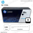Toner HP 58A Negro CF258A 3,000 Pág. M404, m428fdw Original