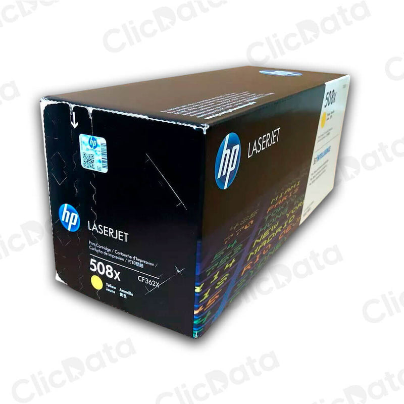 Toner Hp 508X Yellow Cf362X 9.500 Pág. M553dn, M552dn Original