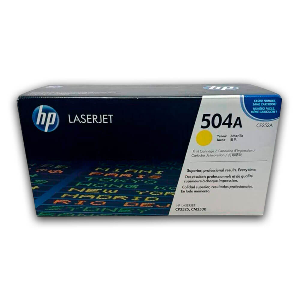 Toner Hp 504A Yellow Ce252A 7,000 Pág. CP3525, CP3520 Original
