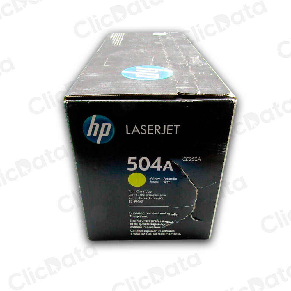 Toner Hp 504A Yellow Ce252A 7,000 Pág. CP3525, CP3520 Original