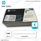 Toner Hp 504A Cyan Ce251A 7,000 Pág. CP3525, CP3520 Original