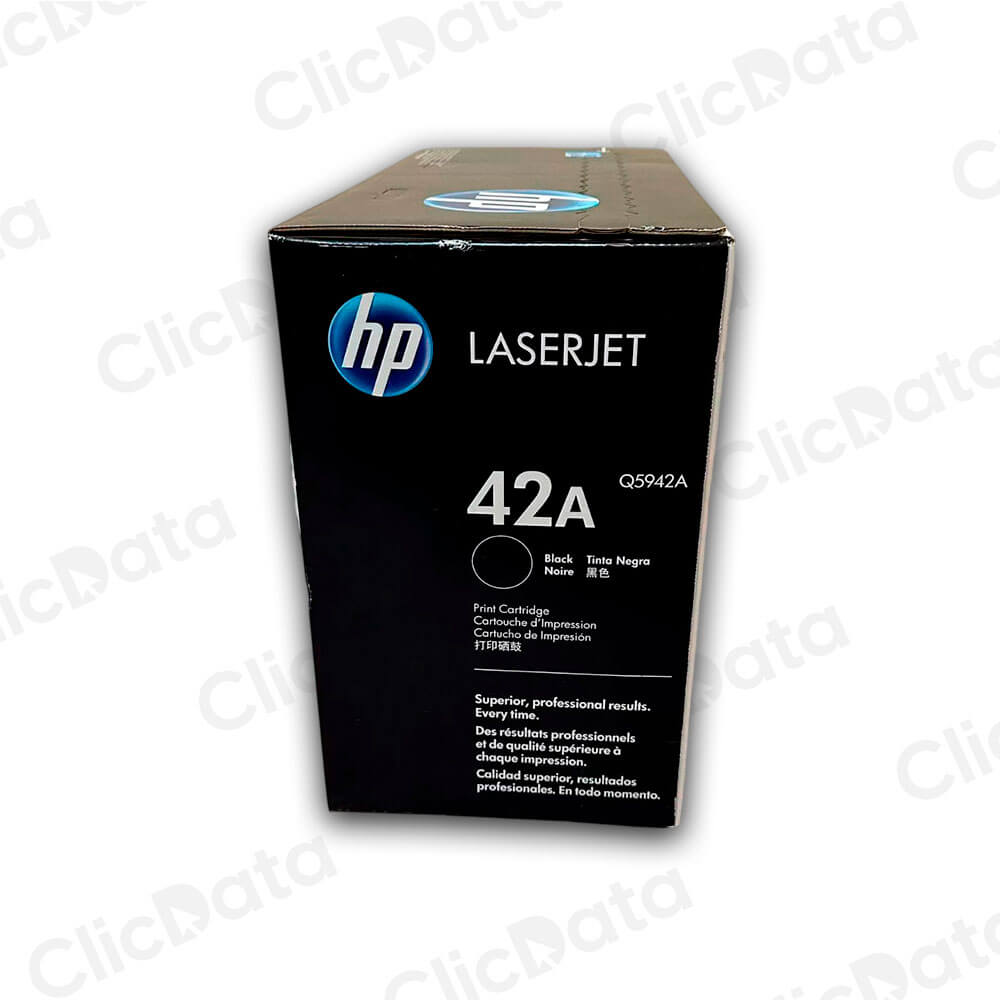 Toner Hp 42A Negro Q5942A 10,000 Pág. 4240n, 4250dtn Original