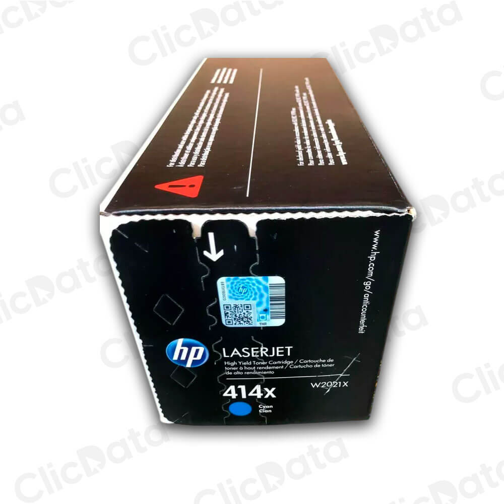 Toner Hp 414X Cyan W2021X 6,000 Pág. M479fdw, M454dw Original