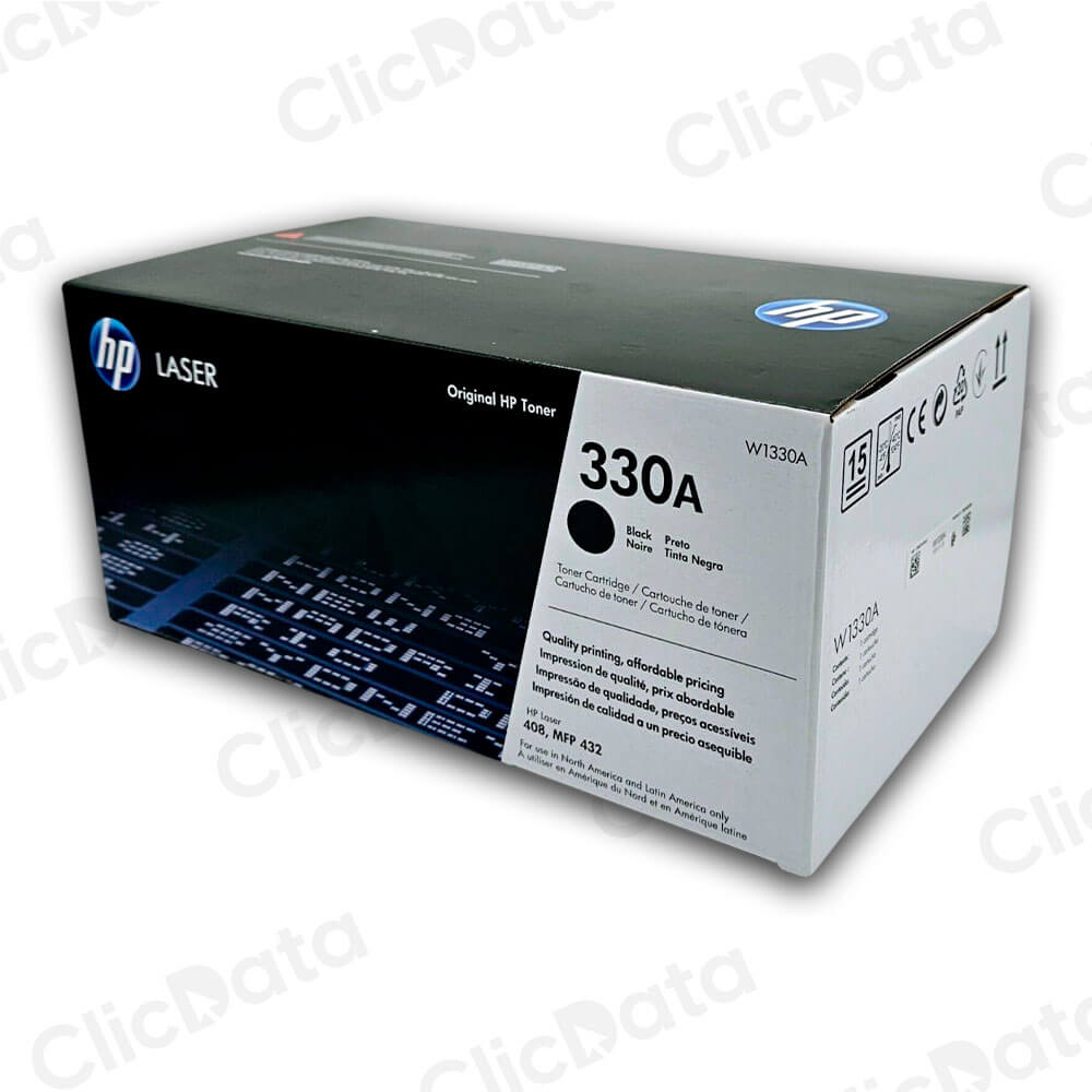 Toner Hp 330A Negro W1330A 5,000 Pág. 408dn, 432fdn Original