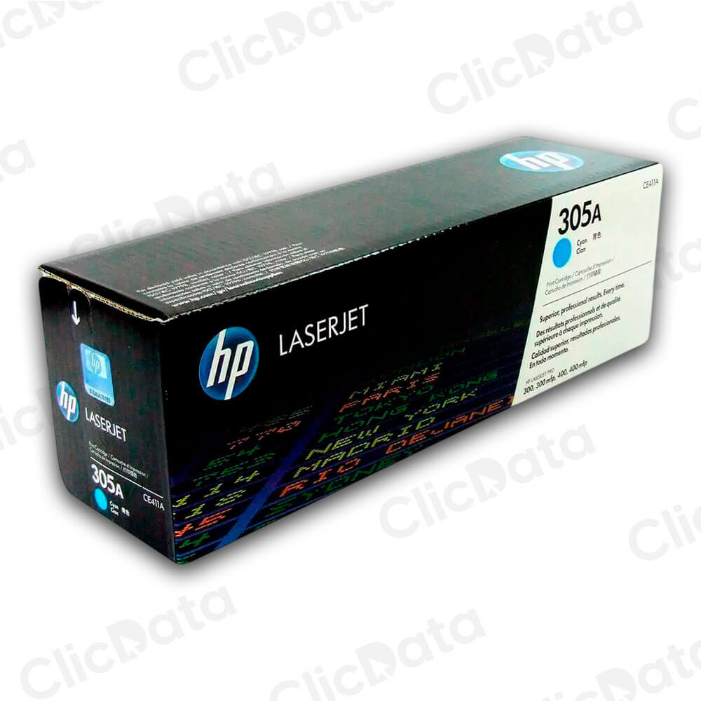 Toner Hp 305A Cyan Ce411A 2,600 Pág. M451DW, M475DW Original
