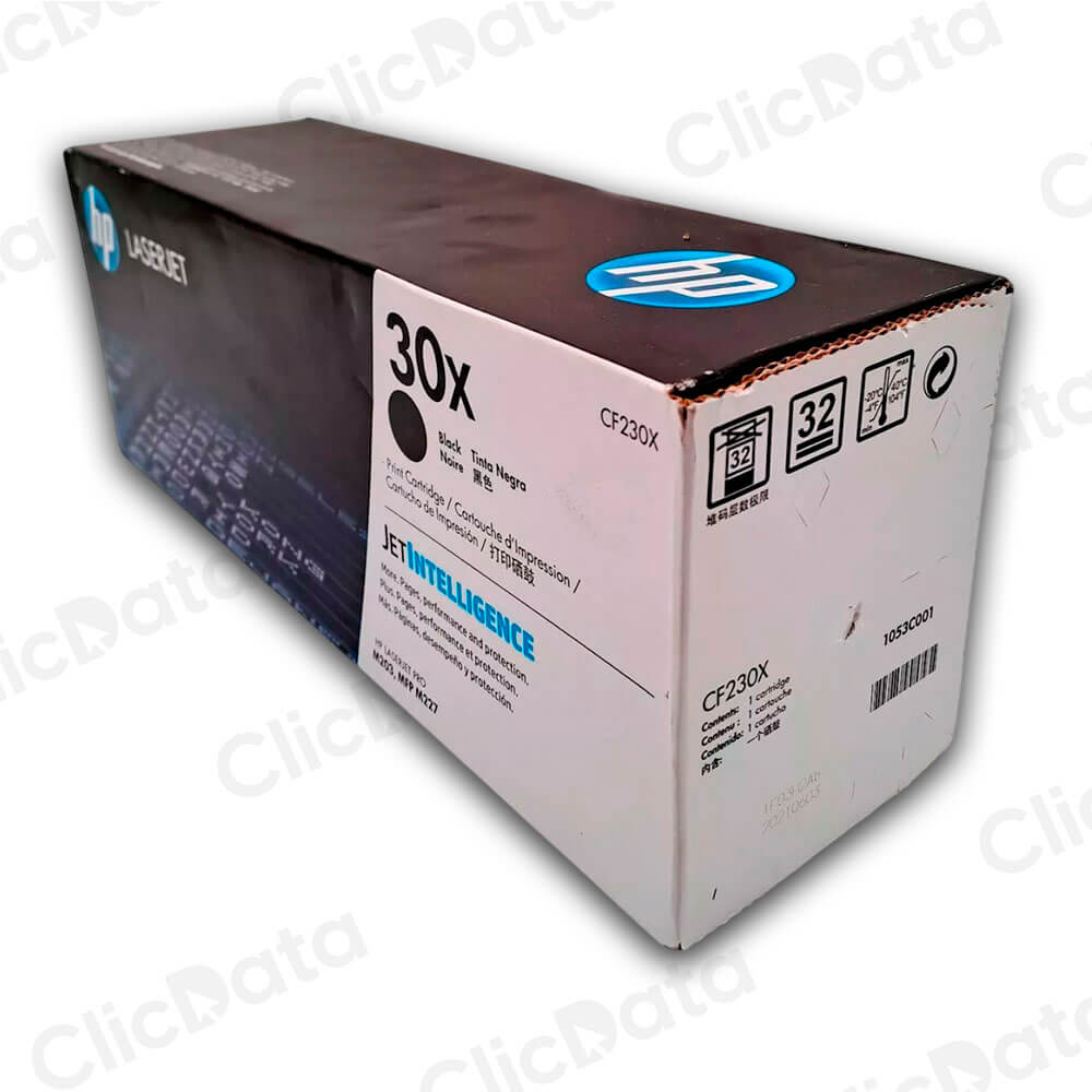 Toner HP 30X Negro CF230X 3,500 Pág. M203dn, M227fdw Original