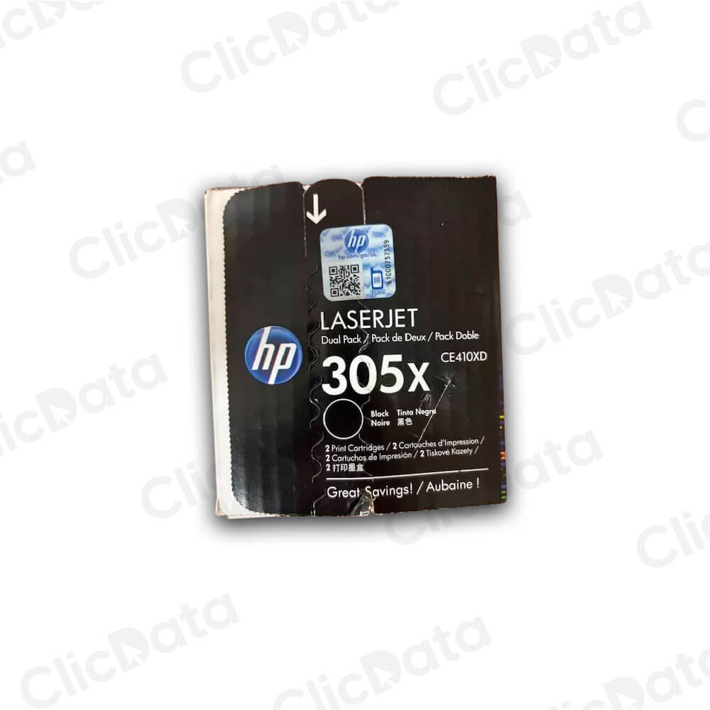 Toner Hp 305X Negro Ce410X 4,000 Pág. M451DW, M475DW Original