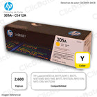 Toner Hp 305A Yellow Ce412A 2,600 Pág. M451DW, M475DW Original