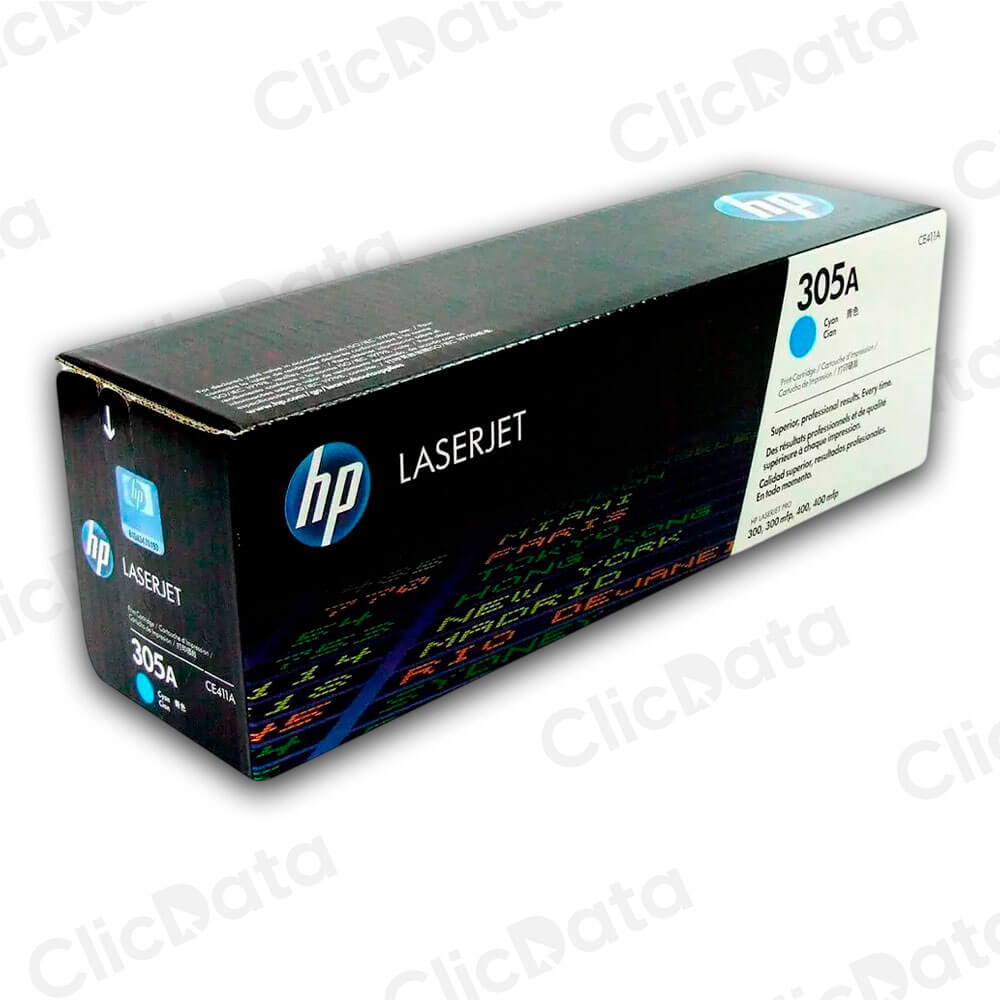 Toner Hp 305A Cyan Ce411A 2,600 Pág. M451DW, M475DW Original