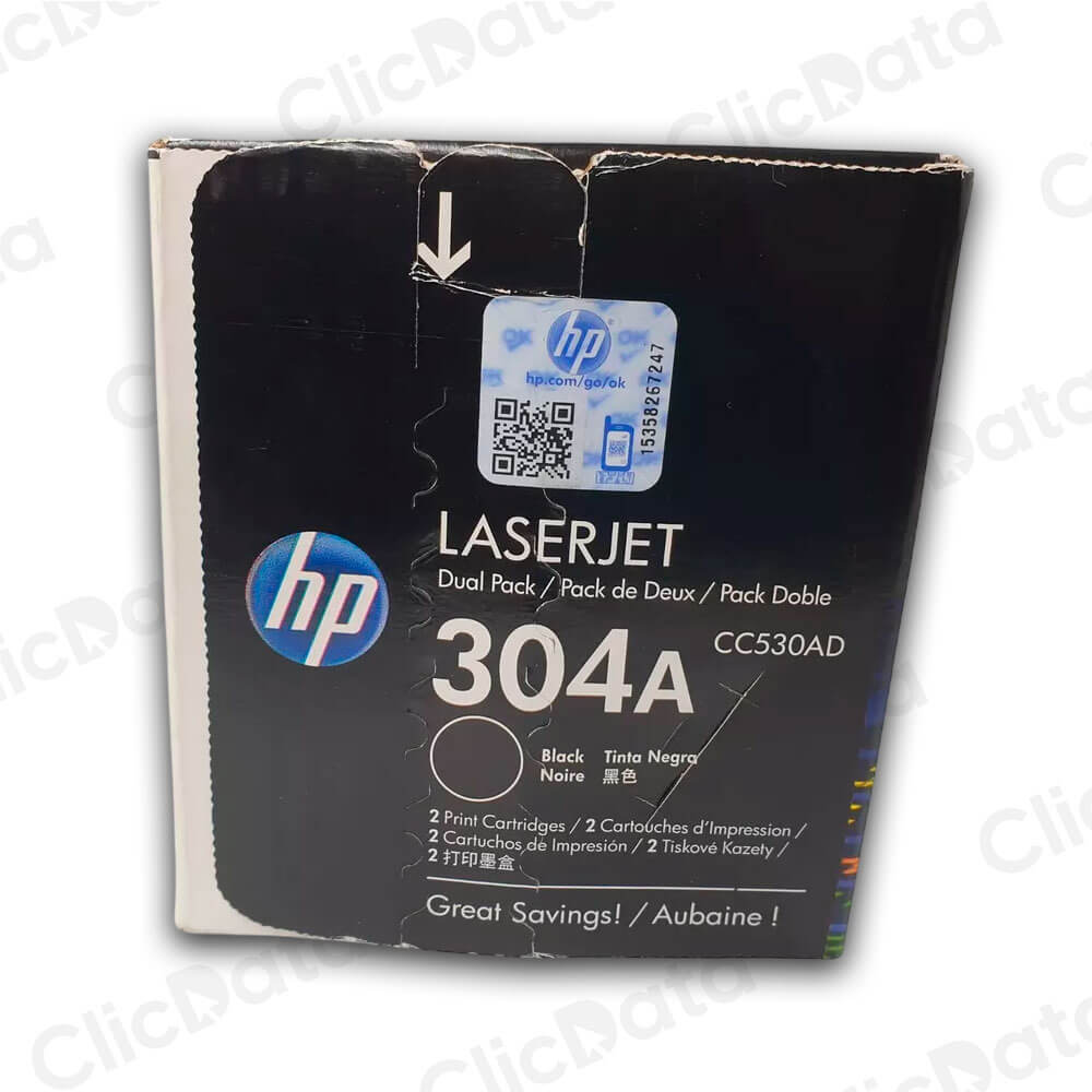 Toner Hp 304A Negro CC530A 3.500 Pág. CP2020, CM2320 Original