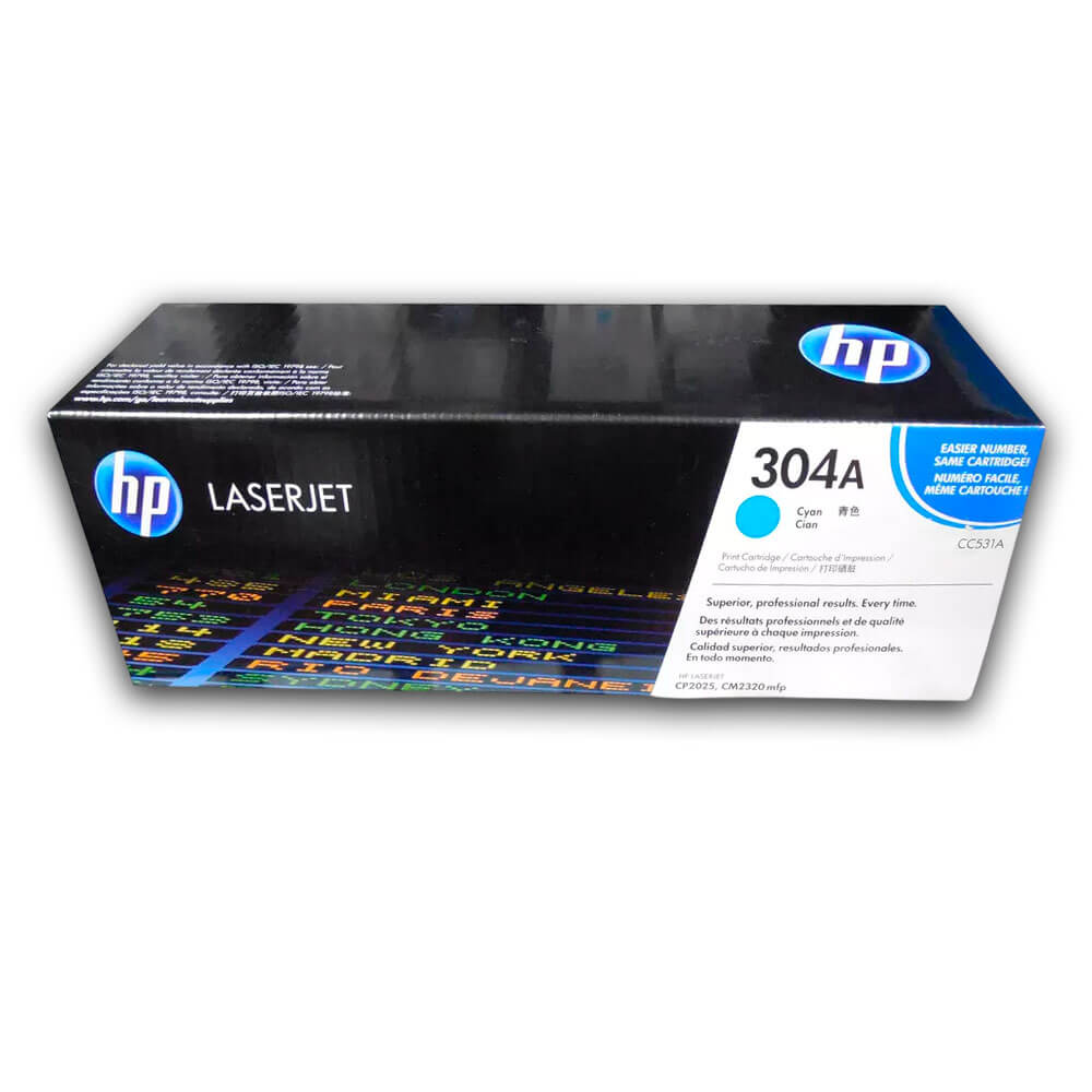 Toner Hp 304A Cyan Cc531A 2,800 Pág. CP2025, CM2320 Original