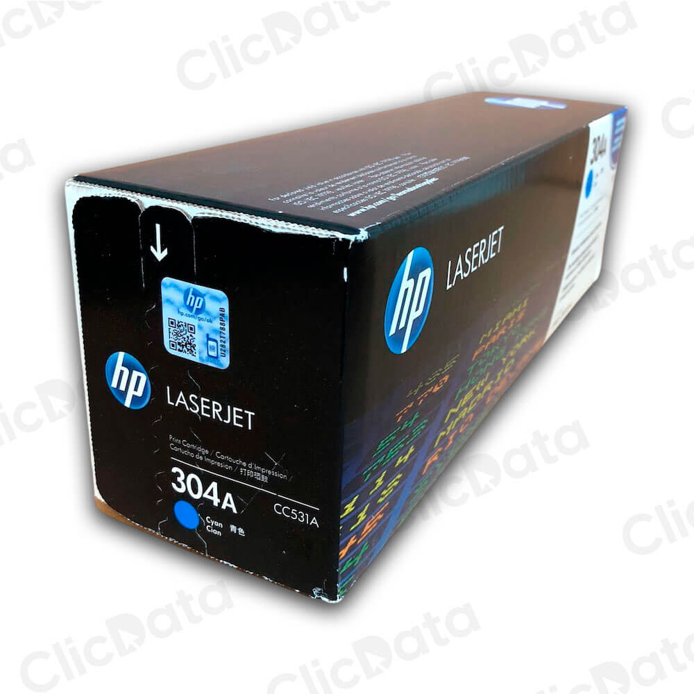 Toner Hp 304A Cyan Cc531A 2,800 Pág. CP2025, CM2320 Original