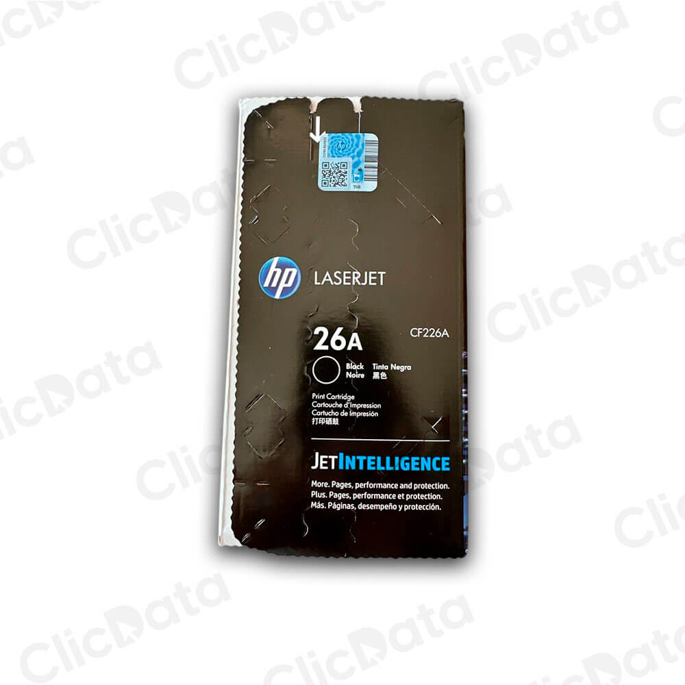 Toner Hp 26A Negro Cf226A 3,100 Pág. M402n, MFP M426fdn Original