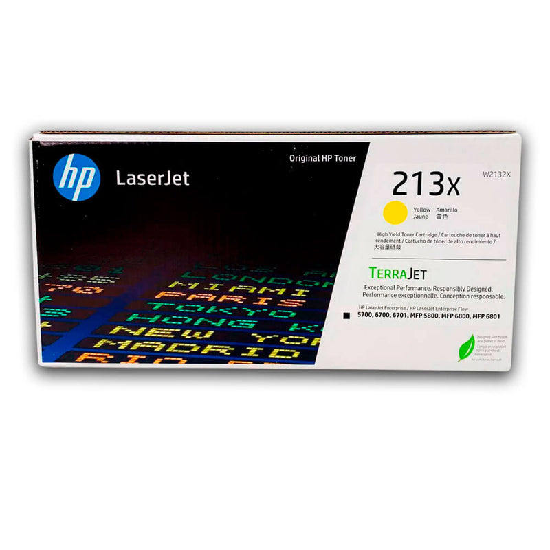 Toner Hp 213X Yellow W2132X 6,000 Pág. 5700, 6800, X677 Original