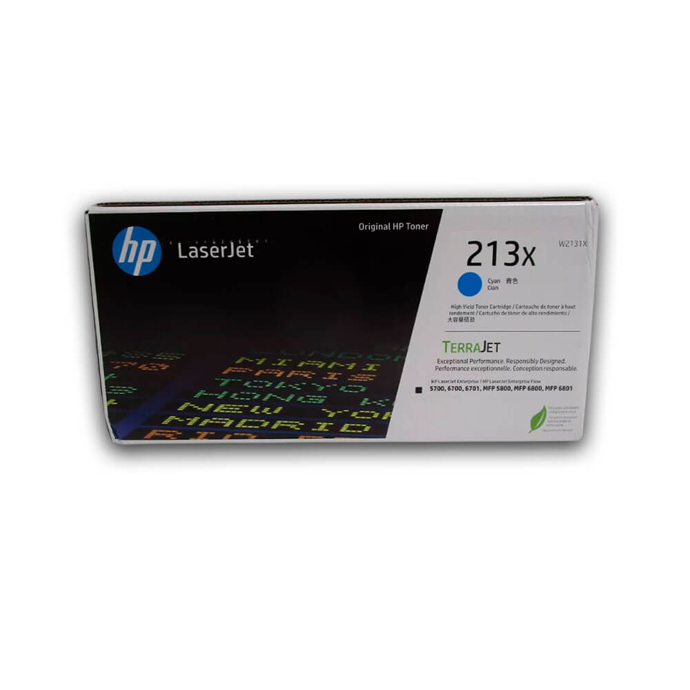 Toner Hp 213X Cyan W2131X 6,000 Pág. 5700, 6800, X677 Original
