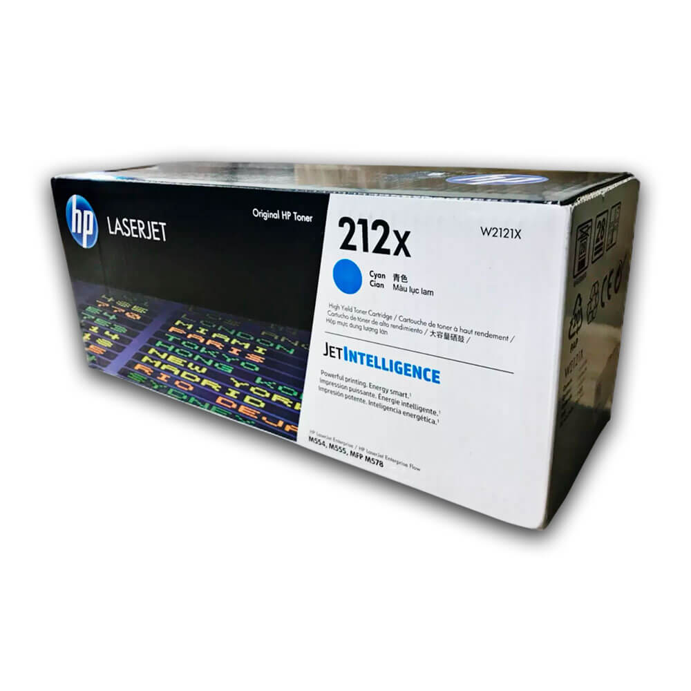 Toner Hp 212X Cyan W2121X 10,000 Pág. M554dn, M578dn Original
