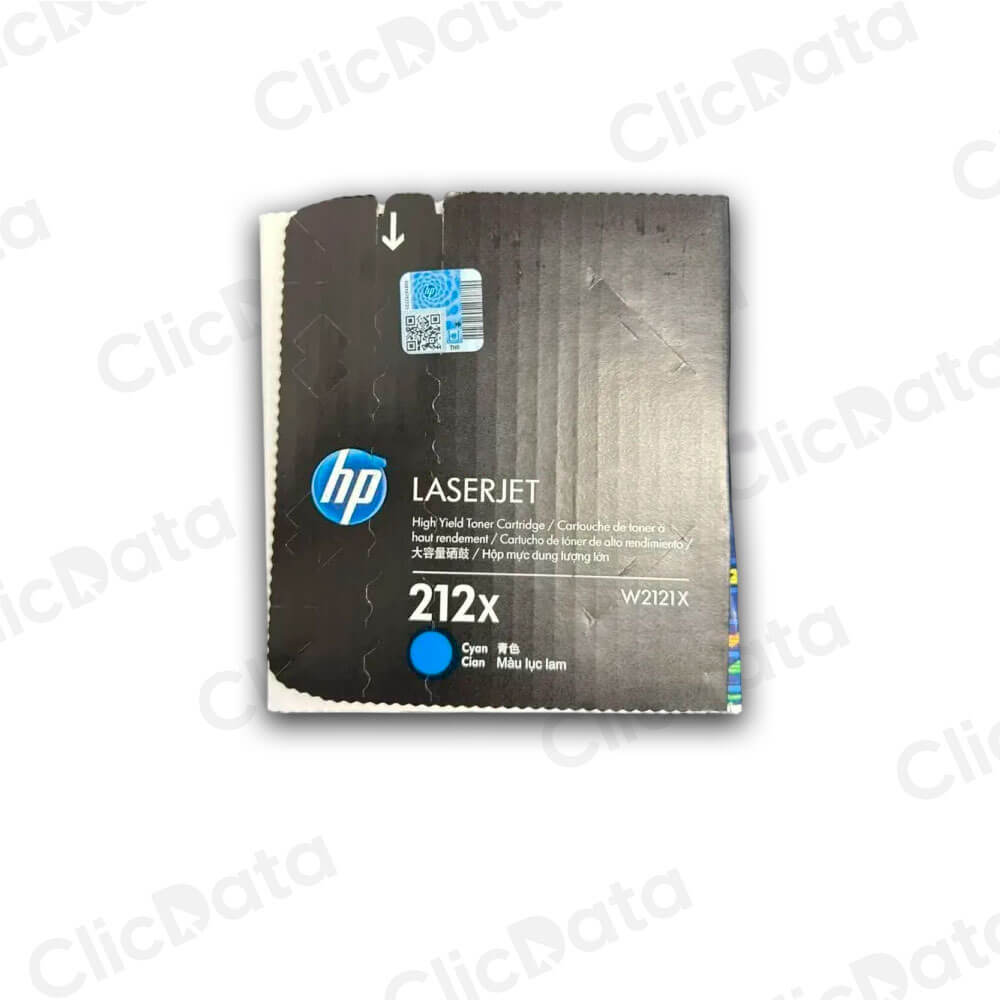 Toner Hp 212X Cyan W2121X 10,000 Pág. M554dn, M578dn Original