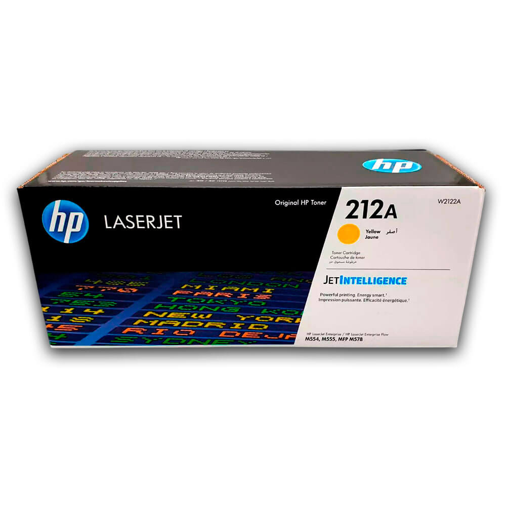 Toner Hp 212A Yellow W2122A 4,500 Pág. M554dn, M578dn Original