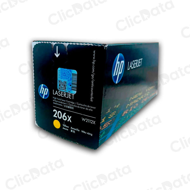 Toner Hp 206X Yellow W2112X 2.450 Pág. M283cdw, M255dw Original