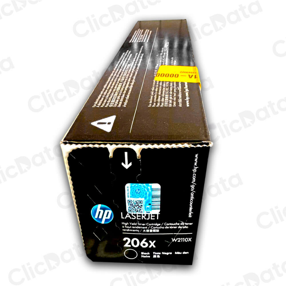 Toner Hp 206X Black W2110X 3.150 Pág. M283cdw, M255dw Original